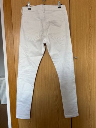Pantalón Bershka Super Skinny Blanco Talla 36