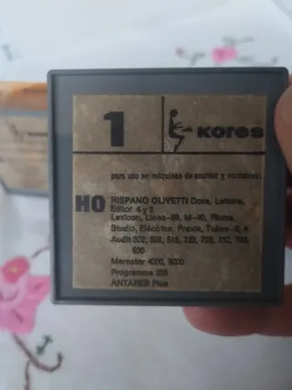 Lote 3 cajas cinta  Kores Silko maquina Olivetti