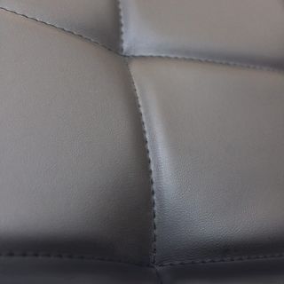 Sedia da Pranzo Imbottita Ecopelle e Metallo Nero