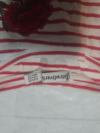 Blusa Rayas Rojas y Blancas