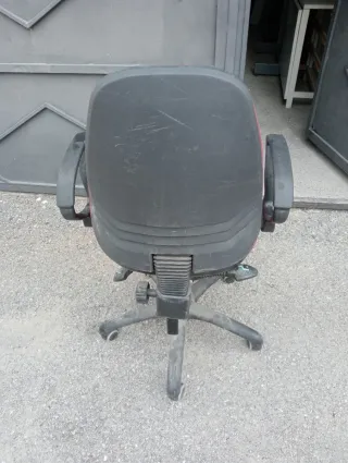 Juego de 3 Sillas de Oficina Negras