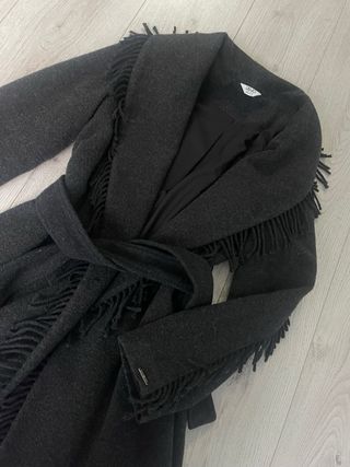Cappotto Liu Jo grigio con frange