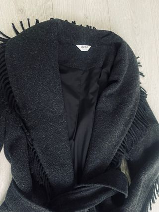 Cappotto Liu Jo grigio con frange