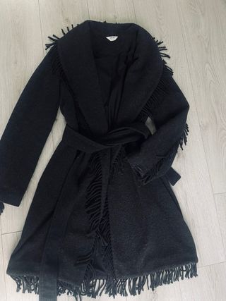 Cappotto Liu Jo grigio con frange