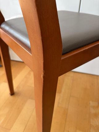 Sedia DESIGN legno massello e pelle