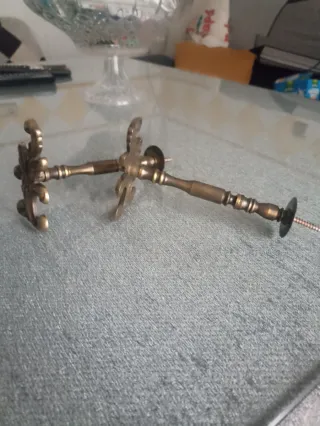 Ganchos decorativos pared bronce