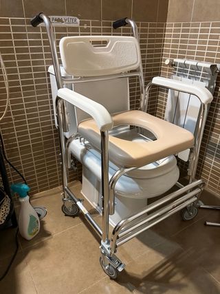 Silla inodoro de baño para ancianos y enfermos