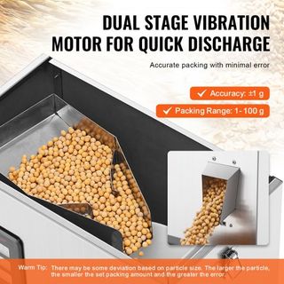 Máquina de Llenado de Polvo, 0.002-0.22lbs/1-100g, Máquina de Llenado Automática Inteligente de Pesaje de Partículas, Dispensador de Polvo para Botellas y Bolsas para Té, Semillas, Granos, Harina,...