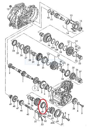 Anillo sincronizador de 5a marcha VW-SEAT-AUDI