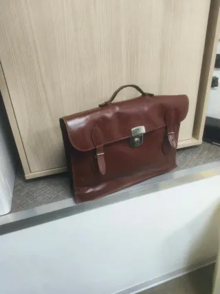 cartella Vintage in vera pelle made in germany