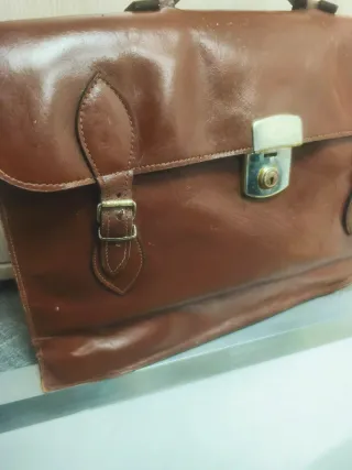 cartella Vintage in vera pelle made in germany