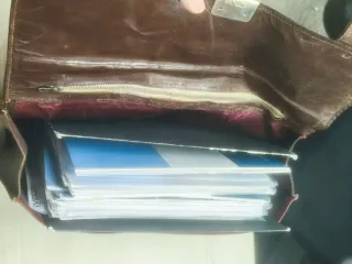 cartella Vintage in vera pelle made in germany