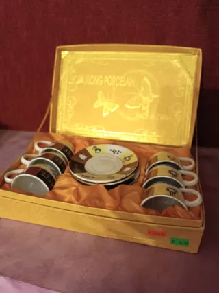 Juego 6 tazas café JIA XIONG porcelana