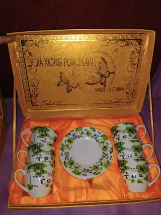 Juego 6 tazas café JIA XIONG porcelana