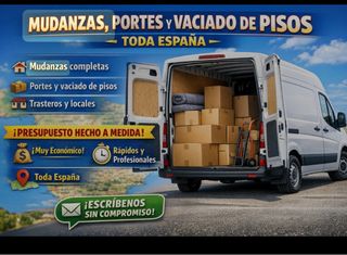 Mudanzas y portes muy económicos  ¿Necesitas t