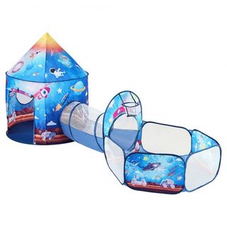 Tienda de Juego 3 en 1 para Niños con Túnel para Niños, Niñas, Bebés y Niños Pequeños, Casa de Juego Plegable para Interior/Exterior con Bolsa de Transporte y Correas de Sujeción Regalos de Cumple...