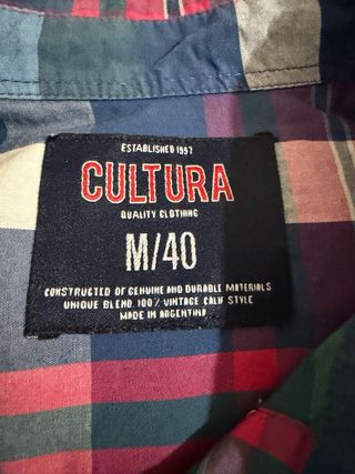 Camisa cuadros Cultura Talla M