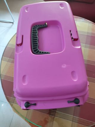 Transportín Perro Gato Conejo Negro/Rosa