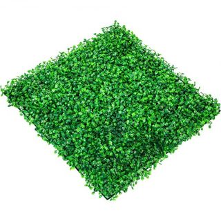 Pannello di Boxwood Artificiale UV 24PCS Pannelli di Siepe di Boxwood Parete di Erba Artificiale 10"x10" 4 cm Parete di Erba Verde Siepe Falso per Decorazione Recinzione Privacy Interno Esterno Giardino