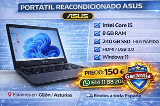 Portátil Asus Core i5 8GB RAM SSD Rápido