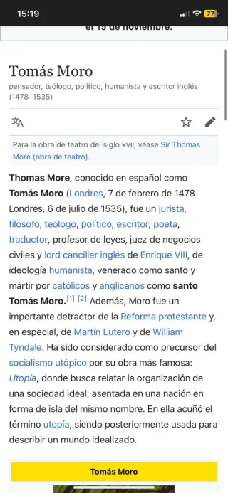 Cuadro vintage Tomás Moro