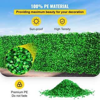 Panel de Boxwood Artificial UV 4pcs Paneles de Seto de Boxwood Pared de Césped Artificial 24X16" 4 cm Pared de Césped Verde Seto Falso para Decoración Cerca de Privacidad Interior Exterior Jardín ...