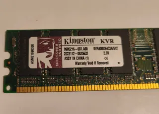 2x Kingston KVR400X64C3A/512 Memoria RAM DDR