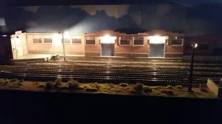 Conjunto módulos vía doble H0. Zona industrial