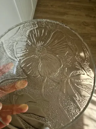 Lote 6 cuencos de cristal con relieve