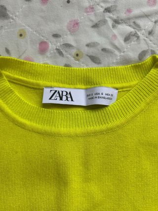 Top amarillo Zara