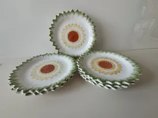 Seis platos cerámica inusual