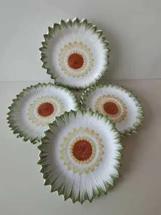 Seis platos cerámica inusual