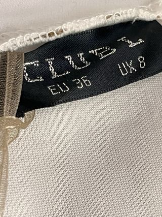 Vestido fiesta Club L dorado y blanco T36