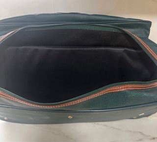 Bolso Grande Cuero Grabado vintage con bolsillo