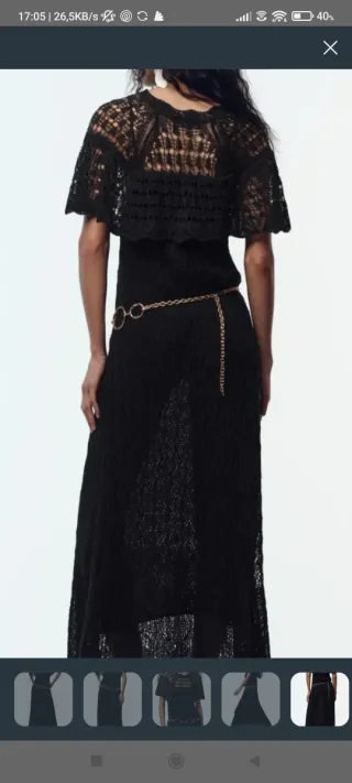 Vestido crochet Zara M nuevo con etiquetas