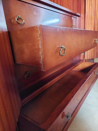 Armario Clasico 4 puertas.Madera Noble con Espejos