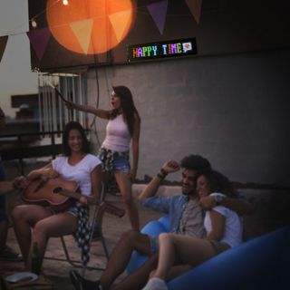 Cartel LED Programable, Panel LED Scrolling a Color Completo P5, Tablero de Exhibición de Patrón de Animación de Texto Personalizado DIY, Control de APP Bluetooth Cartel de Mensaje para Tienda Neg...