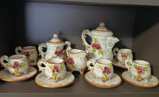 Servizio da tè/caffè vintage decorato
