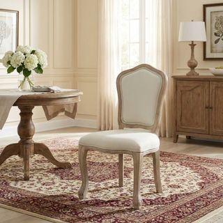 Sedia Vintage Legno Massello Cucina Pranzo Beige