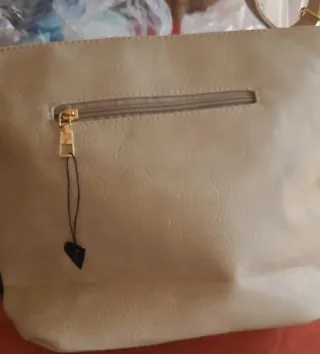 Bolso Tommy Hilfiger Beige y Rojo Nuevo