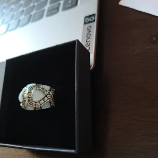 Anello Marlù Argento 925 zirconi e cuori