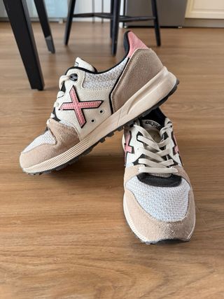 Zapatillas Munich blancas y rosas