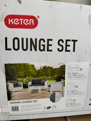Conjunto de exterior Keter sofá+2 sillones y mesa