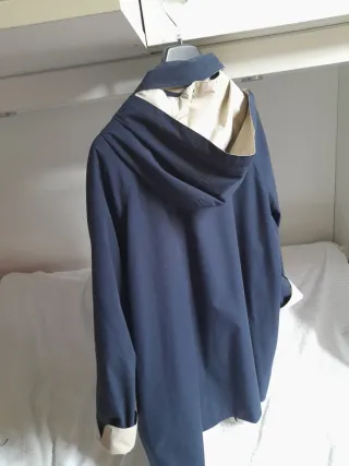 Impermeabile donna con cappuccio double face