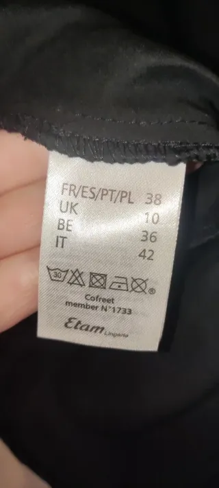 Camisón Etam Negro con Brillos