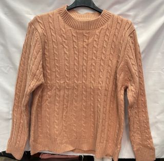 Jersey rosa trenzado talla única