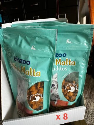 Bocaditos Pollo y Malta para Gatos - 8 Unidades