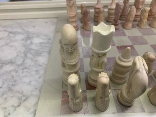 Scacchiera in pietra saponaria africana