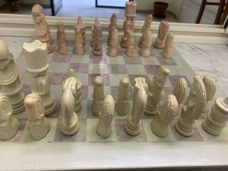 Scacchiera in pietra saponaria africana