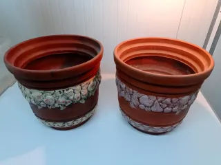 2 Maceteros de Cerámica Artesanales